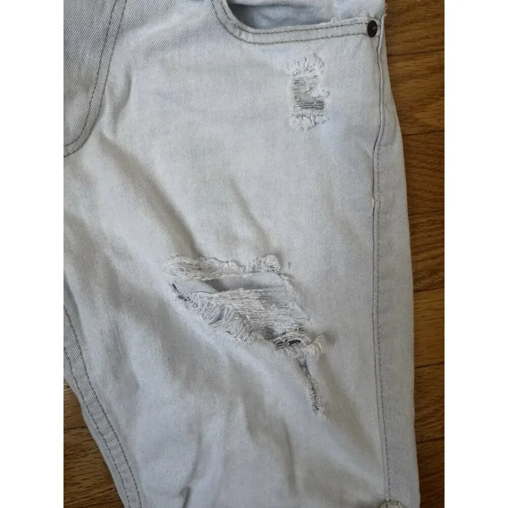 Hollister Men’s Skinny Denim Shorts W29 Light Wash Distressed Epic Flex 9